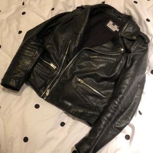 Topman Leather Biker Jacket